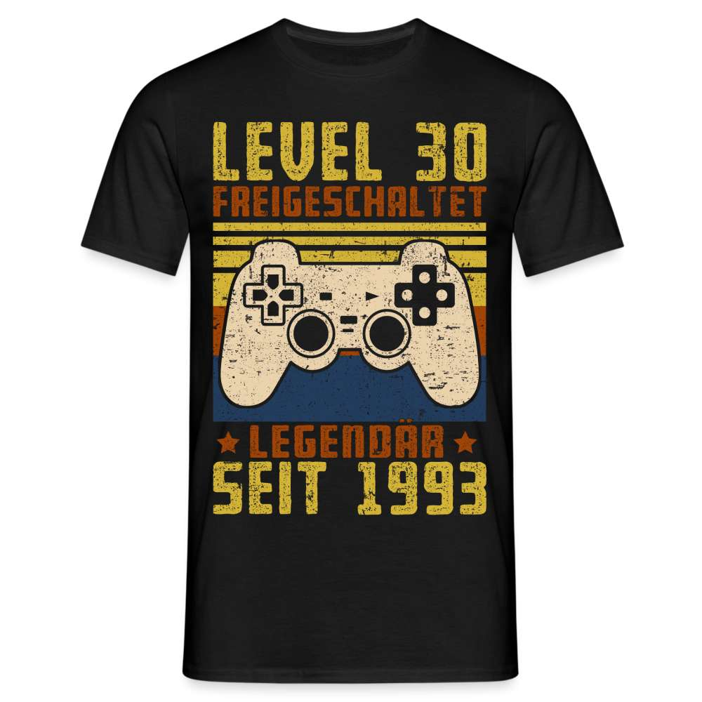 30. Geburtstag Gamer Gaming Shirt Legendär seit 1993 Geschenk T-Shirt - Schwarz