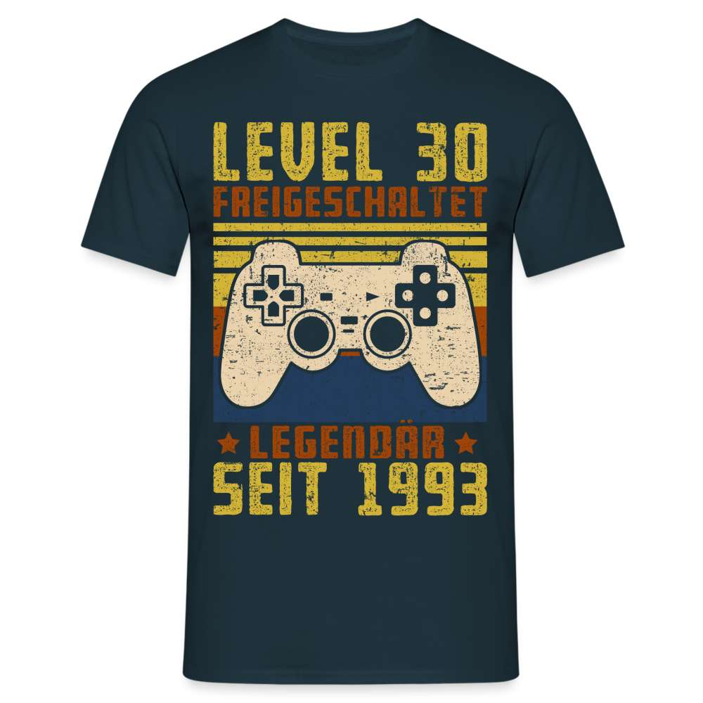 30. Geburtstag Gamer Gaming Shirt Legendär seit 1993 Geschenk T-Shirt - Navy