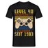 40. Geburtstag Gamer Gaming Shirt Legendär seit 1983 Geschenk T-Shirt - Schwarz