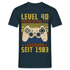 40. Geburtstag Gamer Gaming Shirt Legendär seit 1983 Geschenk T-Shirt - Navy