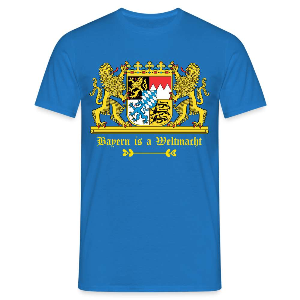 Bayern Is A Weltmacht - Bayern Wappen - T-Shirt - Royalblau