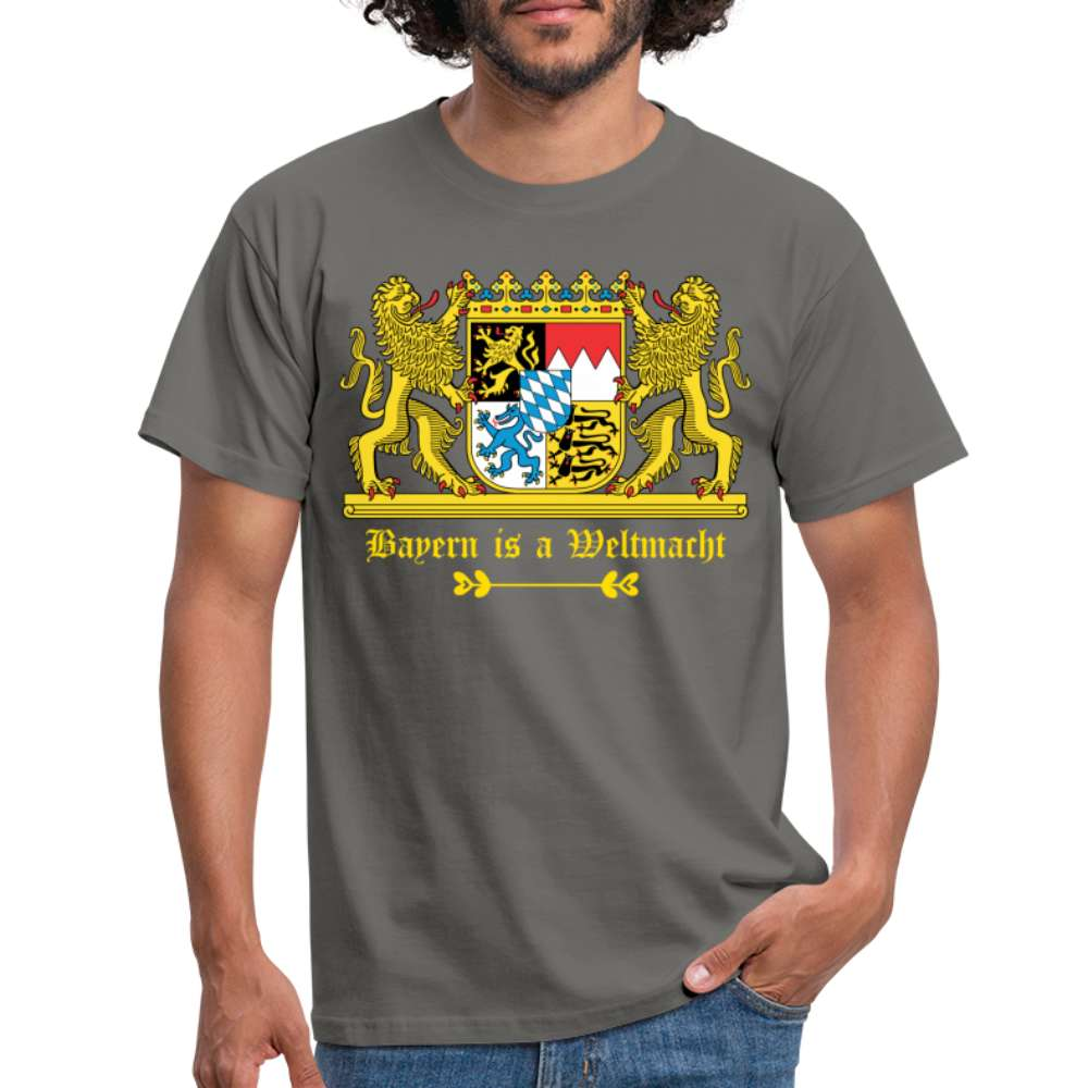 Bayern Is A Weltmacht - Bayern Wappen - T-Shirt - Graphit