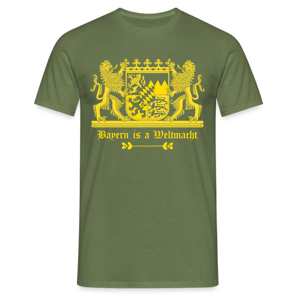 Bayern Is A Weltmacht - Bayern Wappen - T-Shirt - Militärgrün