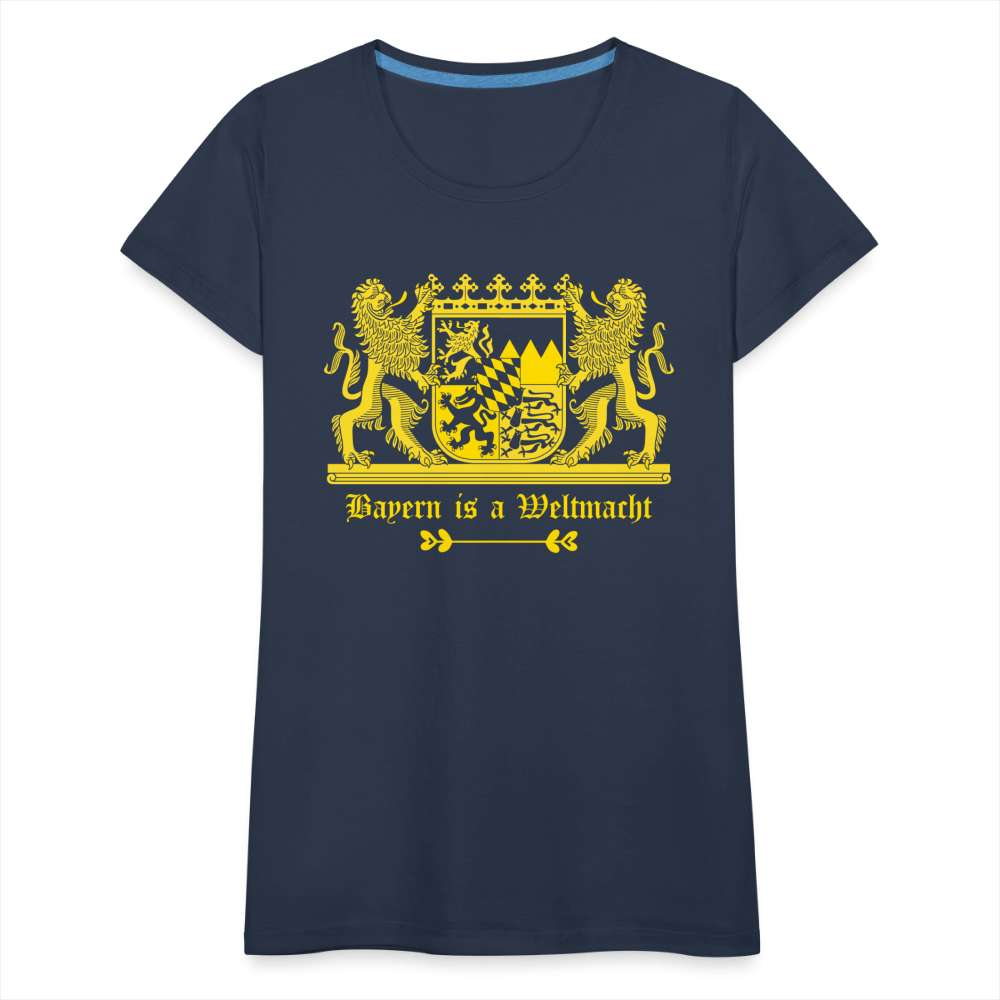 Bayern Is A Weltmacht - Bayern Wappen - Frauen Premium T-Shirt - Navy