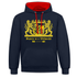 Bayern Is A Weltmacht - Bayern Wappen - Kontrast-Hoodie - Navy/Rot