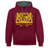 Bayern Is A Weltmacht - Bayern Wappen - Kontrast-Hoodie - Weinrot/Anthrazit