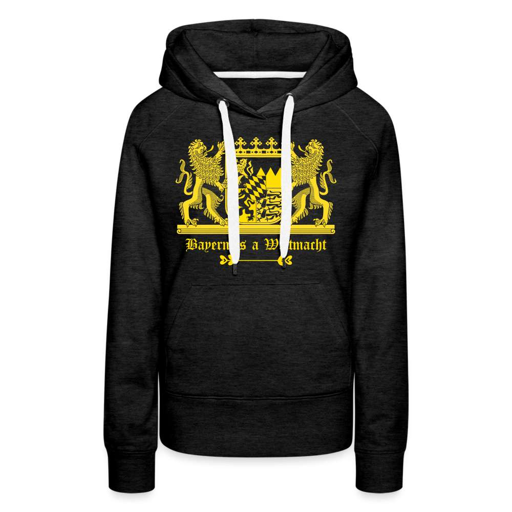 Bayern Is A Weltmacht - Bayern Wappen - Frauen Premium Hoodie - Anthrazit