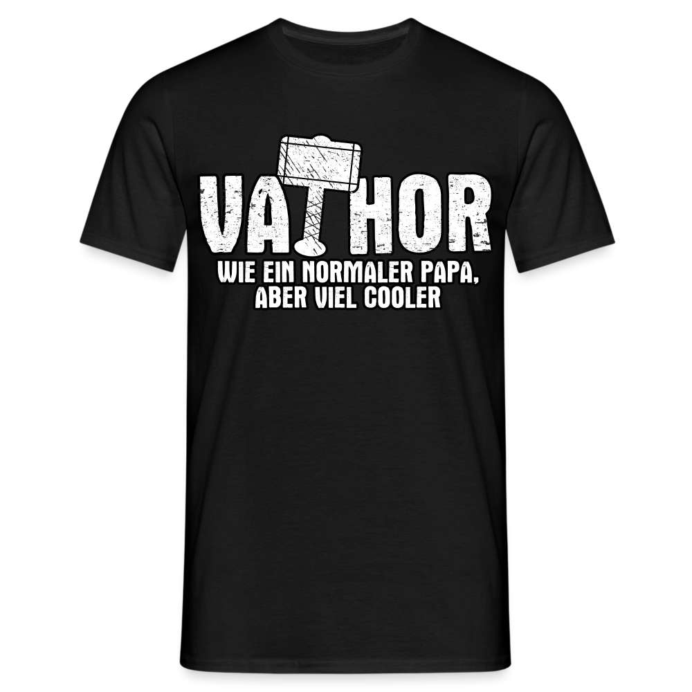 Vatertag - Vathor - Cooler Papa - Vatertag Geschenk T-Shirt - Schwarz