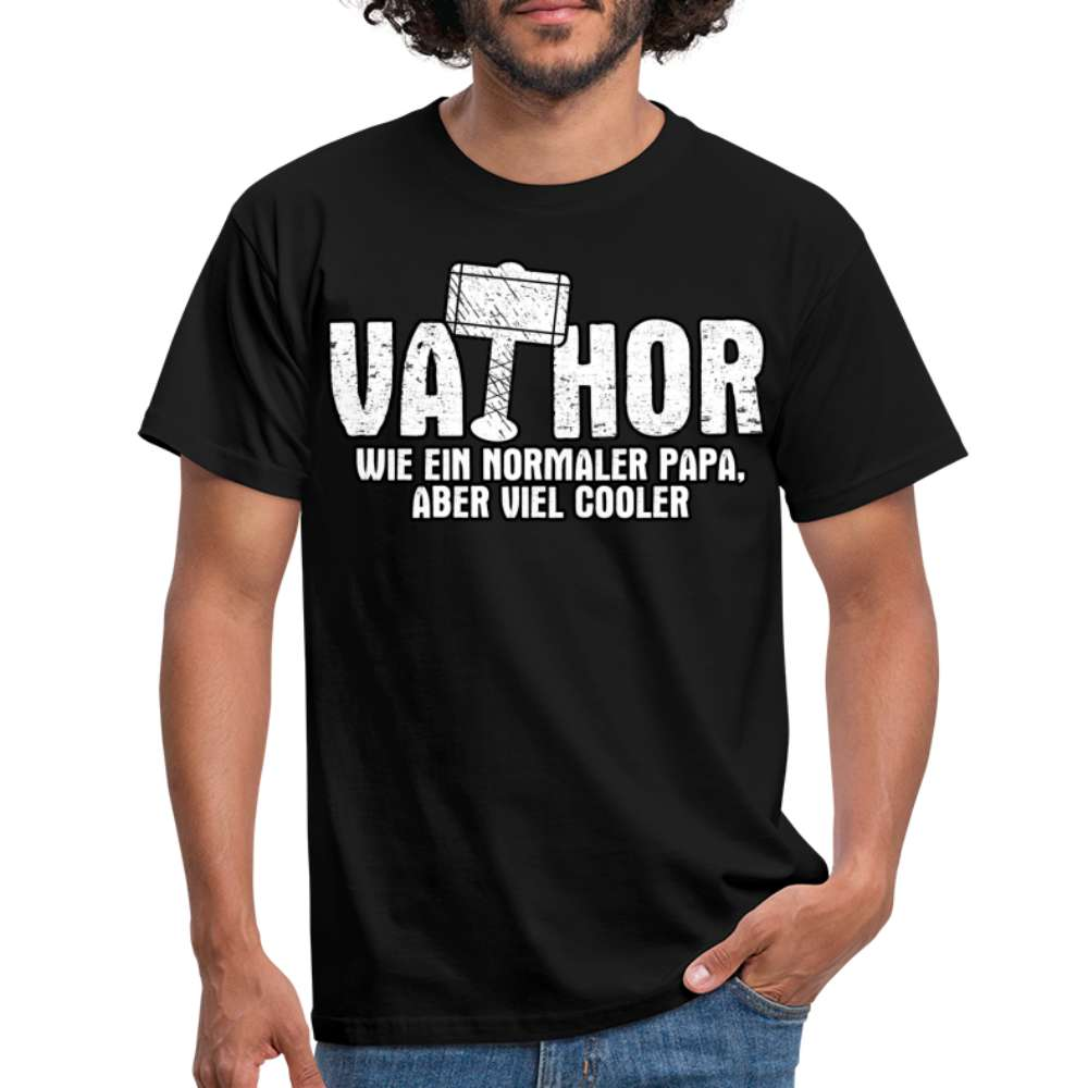 Vatertag - Vathor - Cooler Papa - Vatertag Geschenk T-Shirt - Schwarz