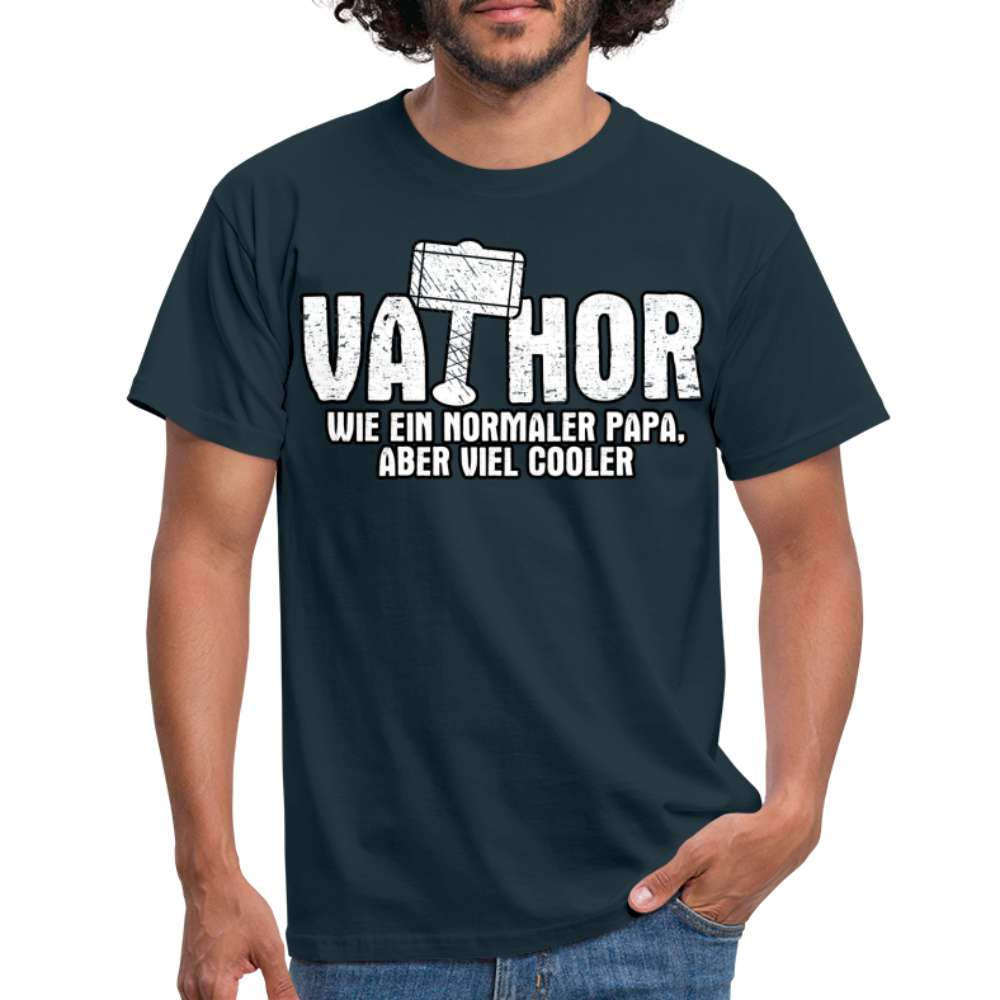 Vatertag - Vathor - Cooler Papa - Vatertag Geschenk T-Shirt - Navy