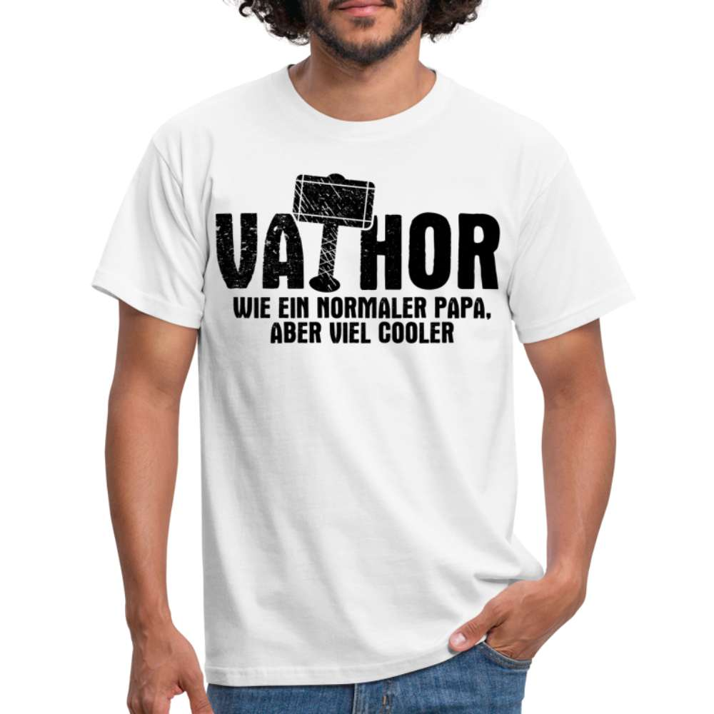 Vatertag - Vathor - Cooler Papa - Vatertag Geschenk T-Shirt - weiß