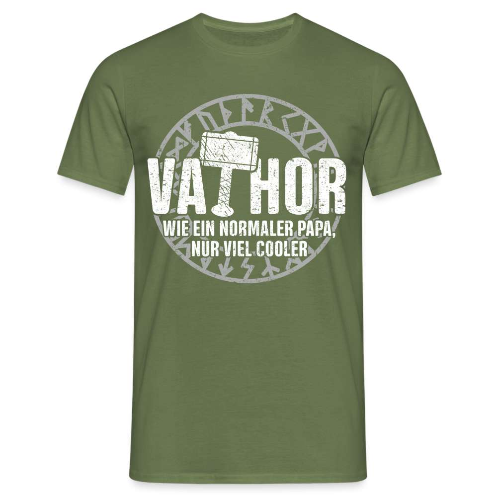 Vatertags Shirt - Vathor - Stolzer Papa - Vatertag Geburtstag Geschenk T-Shirt - Militärgrün