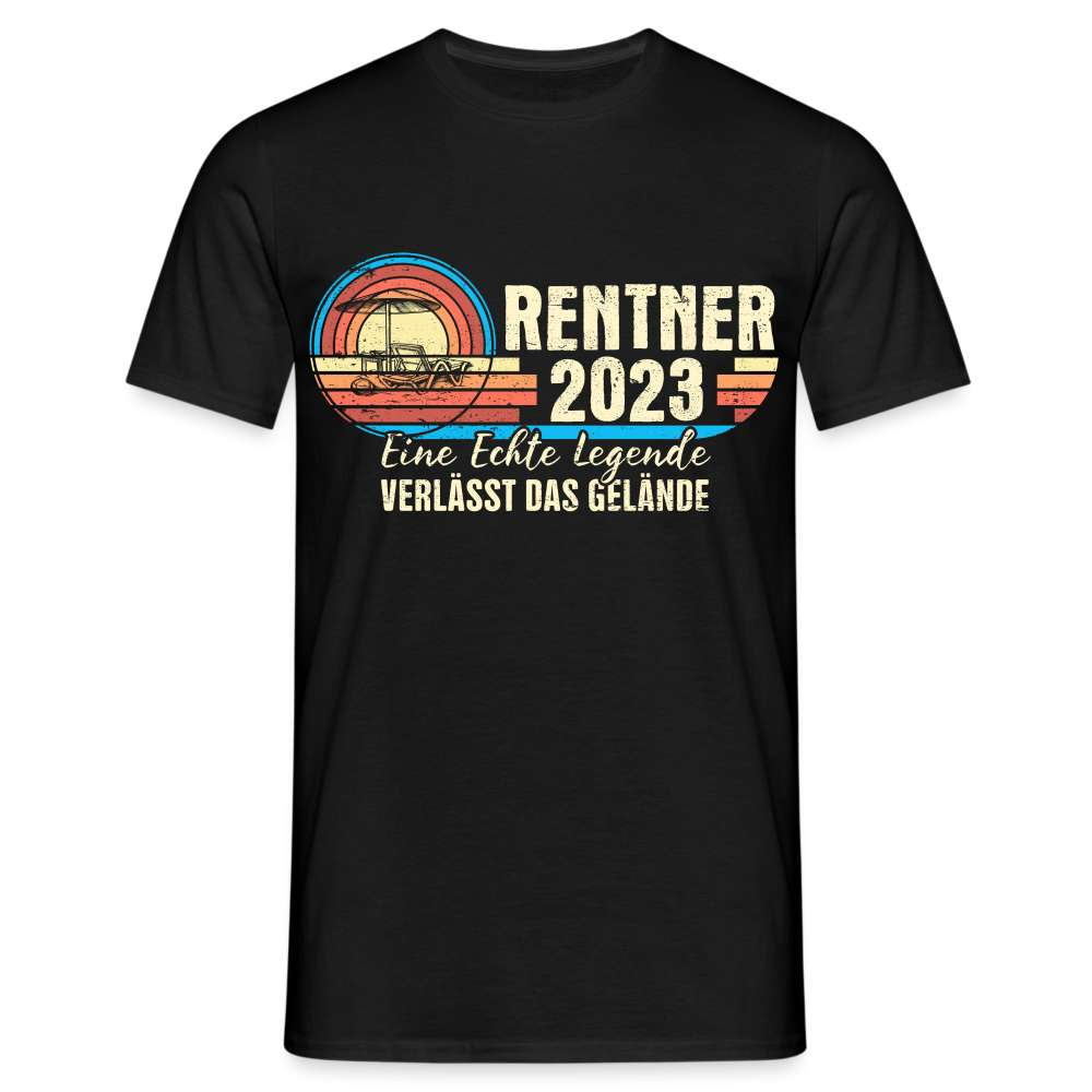 Rentner 2023 Eine Legende verlässt das Gelände Rente Geschenk T-Shirt - Schwarz