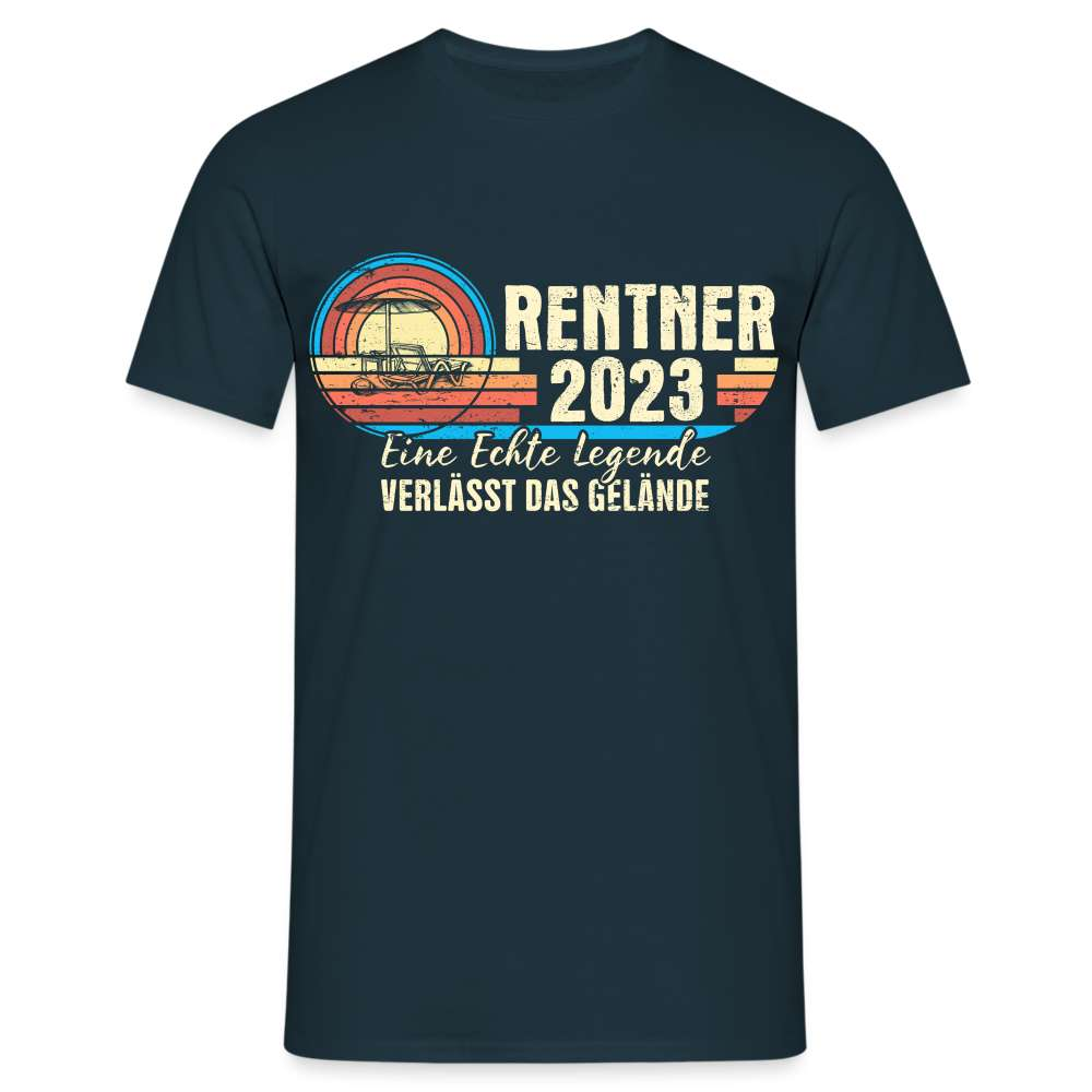 Rentner 2023 Eine Legende verlässt das Gelände Rente Geschenk T-Shirt - Navy