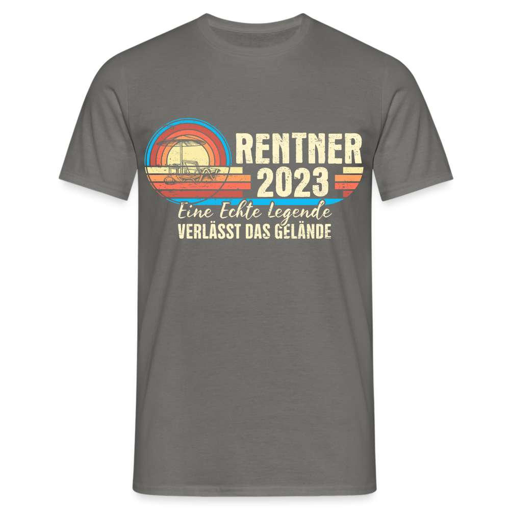 Rentner 2023 Eine Legende verlässt das Gelände Rente Geschenk T-Shirt - Graphit