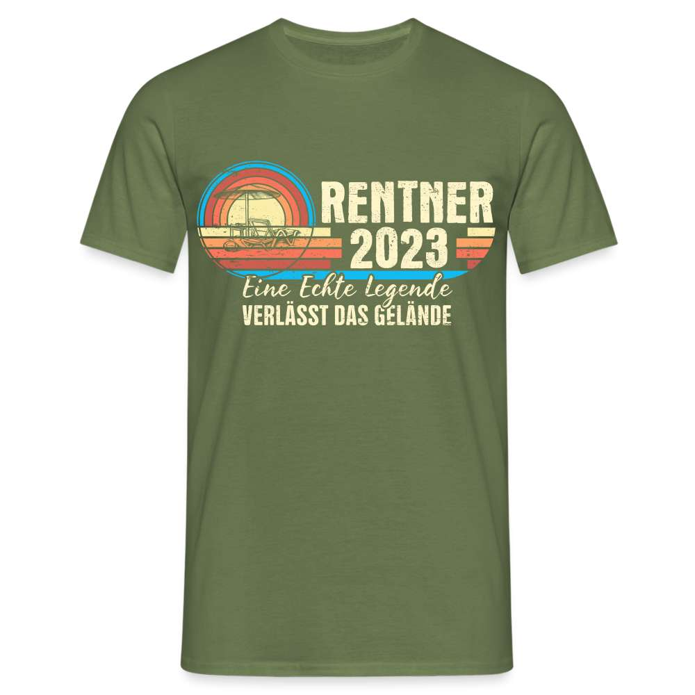 Rentner 2023 Eine Legende verlässt das Gelände Rente Geschenk T-Shirt - Militärgrün
