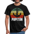 Vatertag Shirt Papa Papitän Anker Retro Style Geschenk T-Shirt - Schwarz