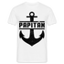Vatertag Shirt Papa Papitän Anker Retro Style Geschenk T-Shirt - weiß