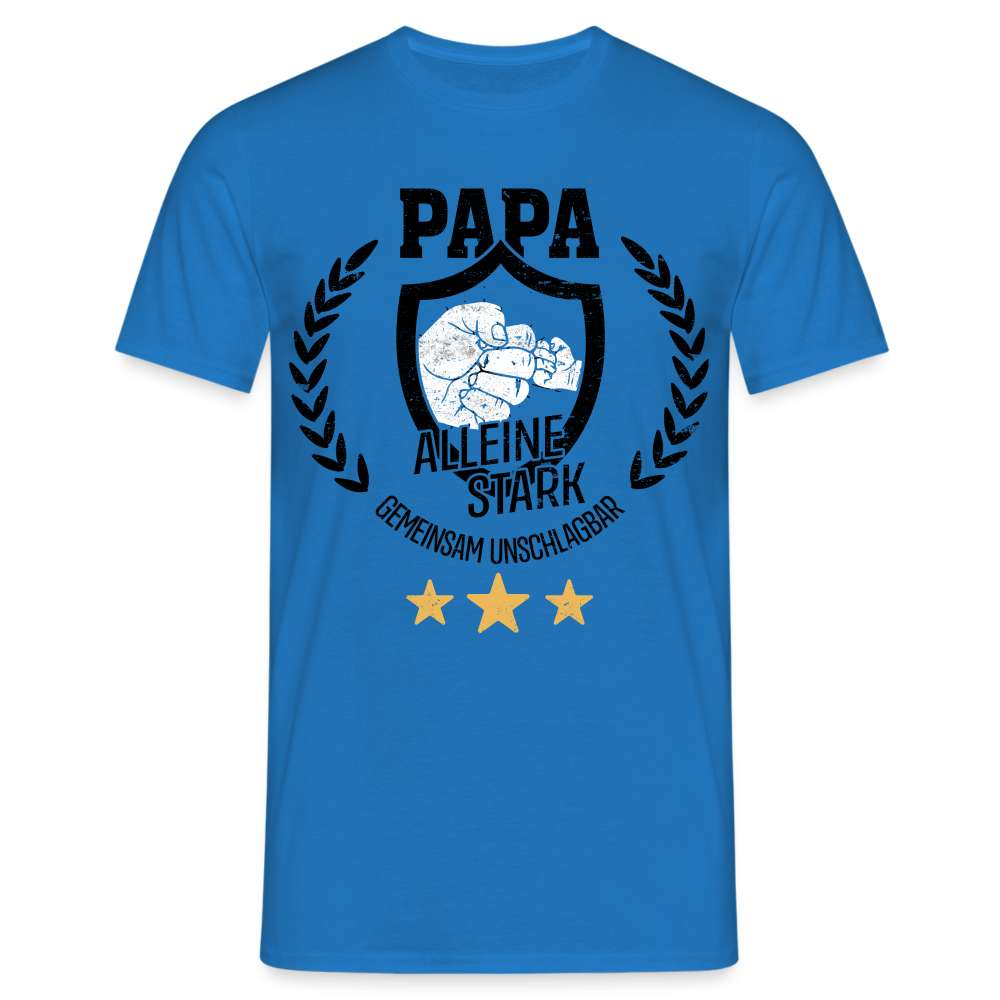 Vatertag Papa - Gemeinsam Unschlagbar Vater Sohn Tochter Geschenk T-Shirt - Royalblau