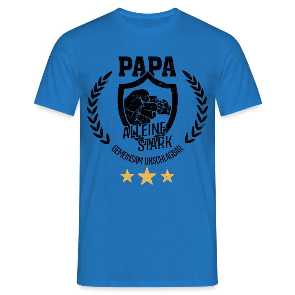 Vatertag Papa - Gemeinsam Unschlagbar Vater Sohn Tochter Geschenk T-Shirt - Royalblau