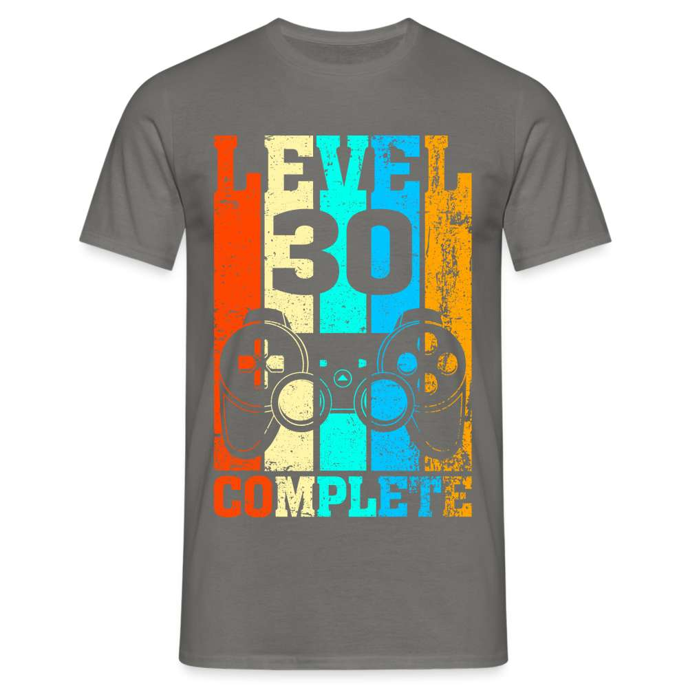 Gamer 30. Geburtstag Zocken Level 30 Complete Geschenk T-Shirt - Graphit