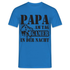 Papa am Tag Gamer in der Nacht Vater Geschenk T-Shirt - Royalblau