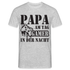 Papa am Tag Gamer in der Nacht Vater Geschenk T-Shirt - Grau meliert