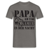 Papa am Tag Gamer in der Nacht Vater Geschenk T-Shirt - Graphit