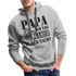 Papa am Tag Gamer in der Nacht Vater Geschenk Hoodie - Grau meliert