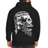 Wikinger Totenkopf Rückendruck Hoodie - Schwarz