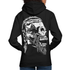 Wikinger Totenkopf Rückendruck Hoodie - Schwarz