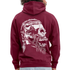 Wikinger Totenkopf Rückendruck Hoodie - Bordeaux