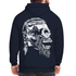 Wikinger Totenkopf Rückendruck Hoodie - Navy